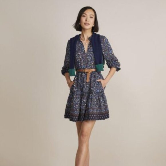 Vineyard Vines Fenwick Paisley Tiered Dress, NWT, size large - Picture 1 of 3